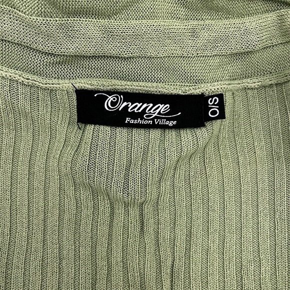 Green Open Front Women's Cardigan‎ - Picture 3 of 4